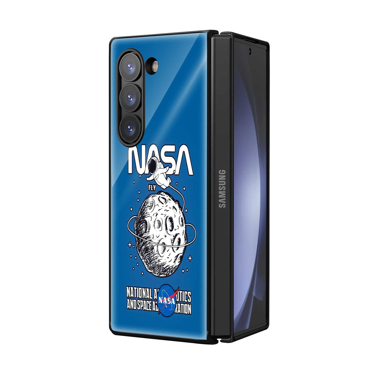 Lunar Explorer Samsung Z Fold Glass Case