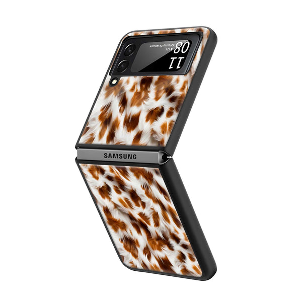 Luxe Fur Samsung Z Flip Glass Case