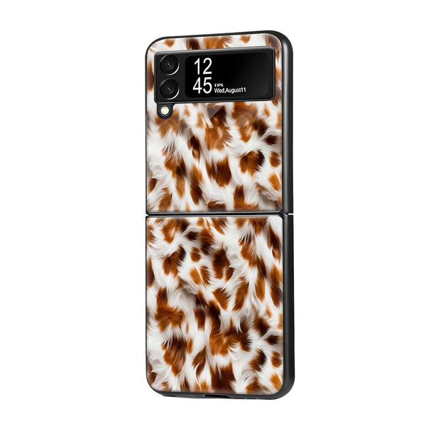Luxe Fur Samsung Z Flip Glass Case