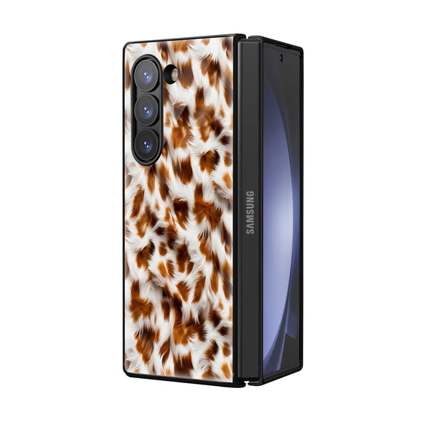 Luxe Fur Samsung Z Fold Glass Case