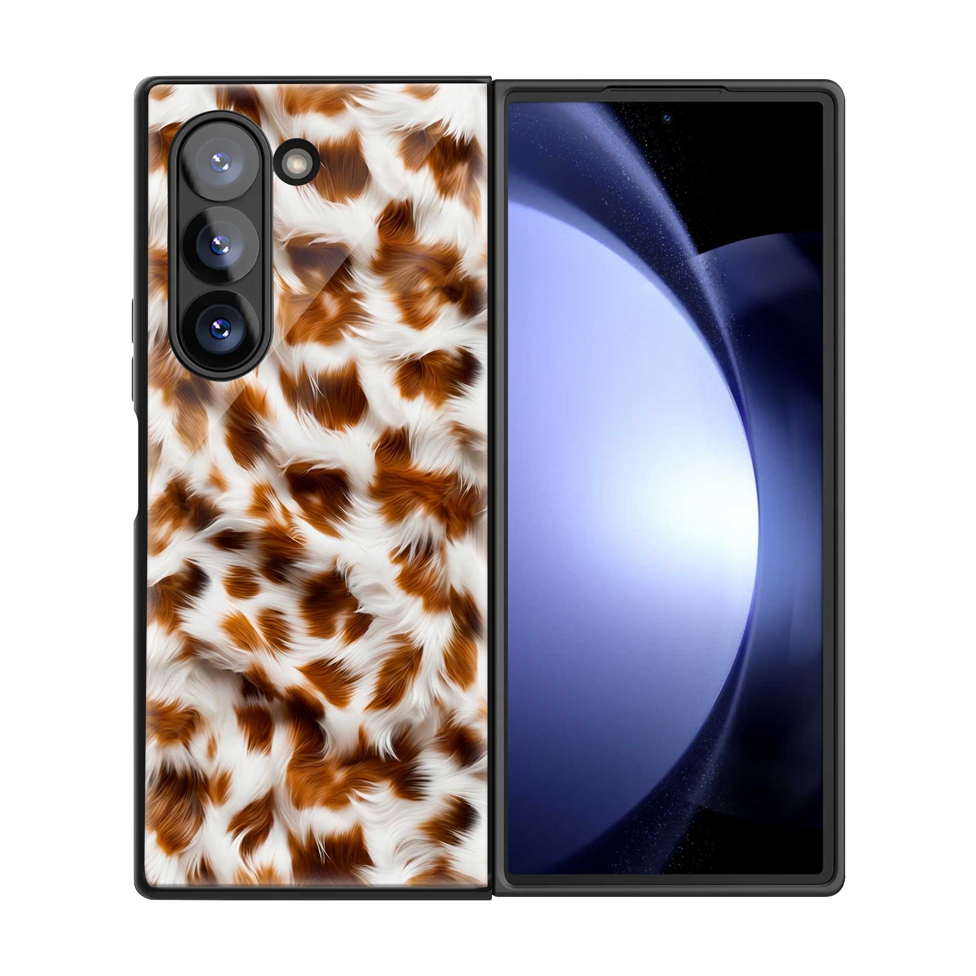 Luxe Fur Samsung Z Fold Glass Case