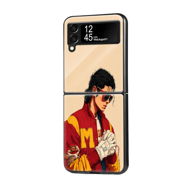 MJ Thriller Samsung Z Flip Glass Case