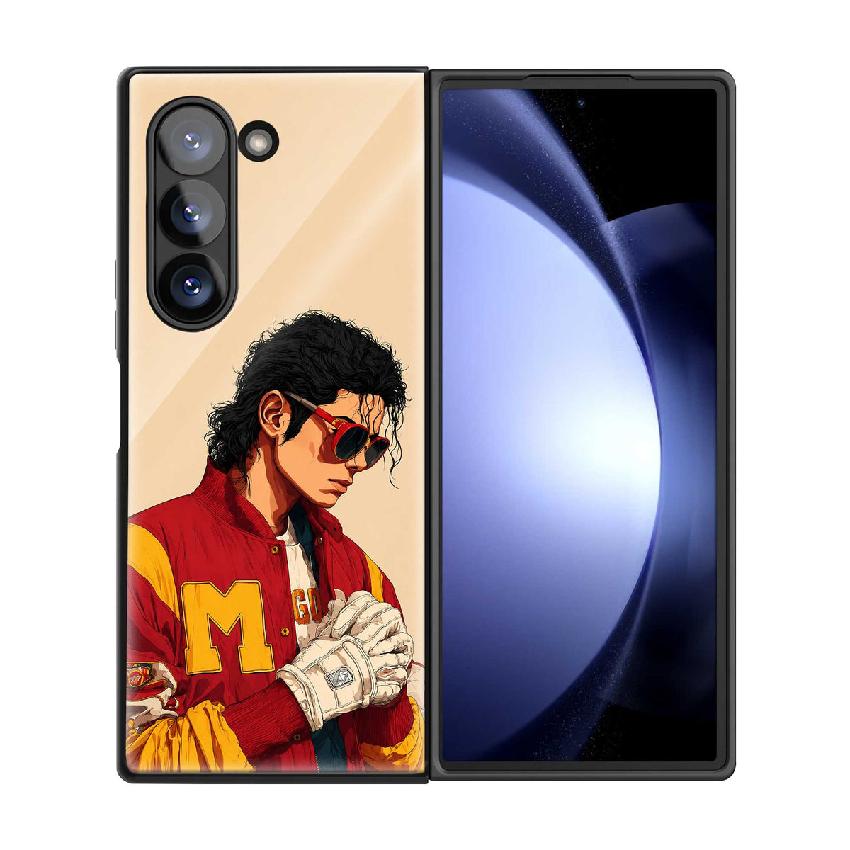 MJ Thriller Samsung Z Fold Glass Case