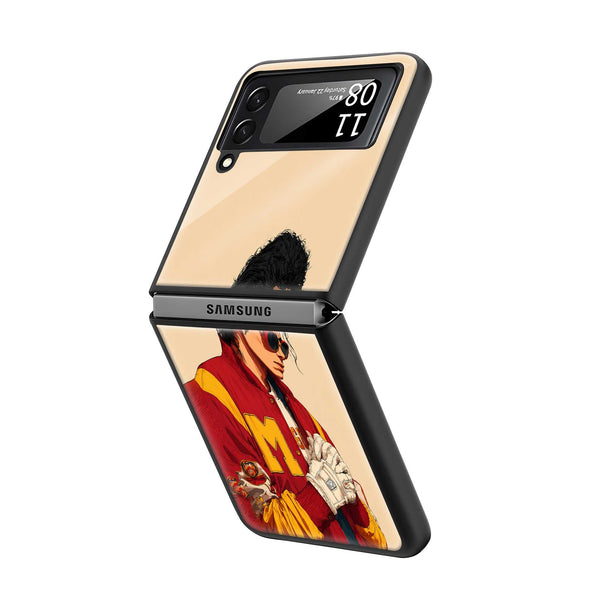 MJ Thriller Samsung Z Flip Glass Case