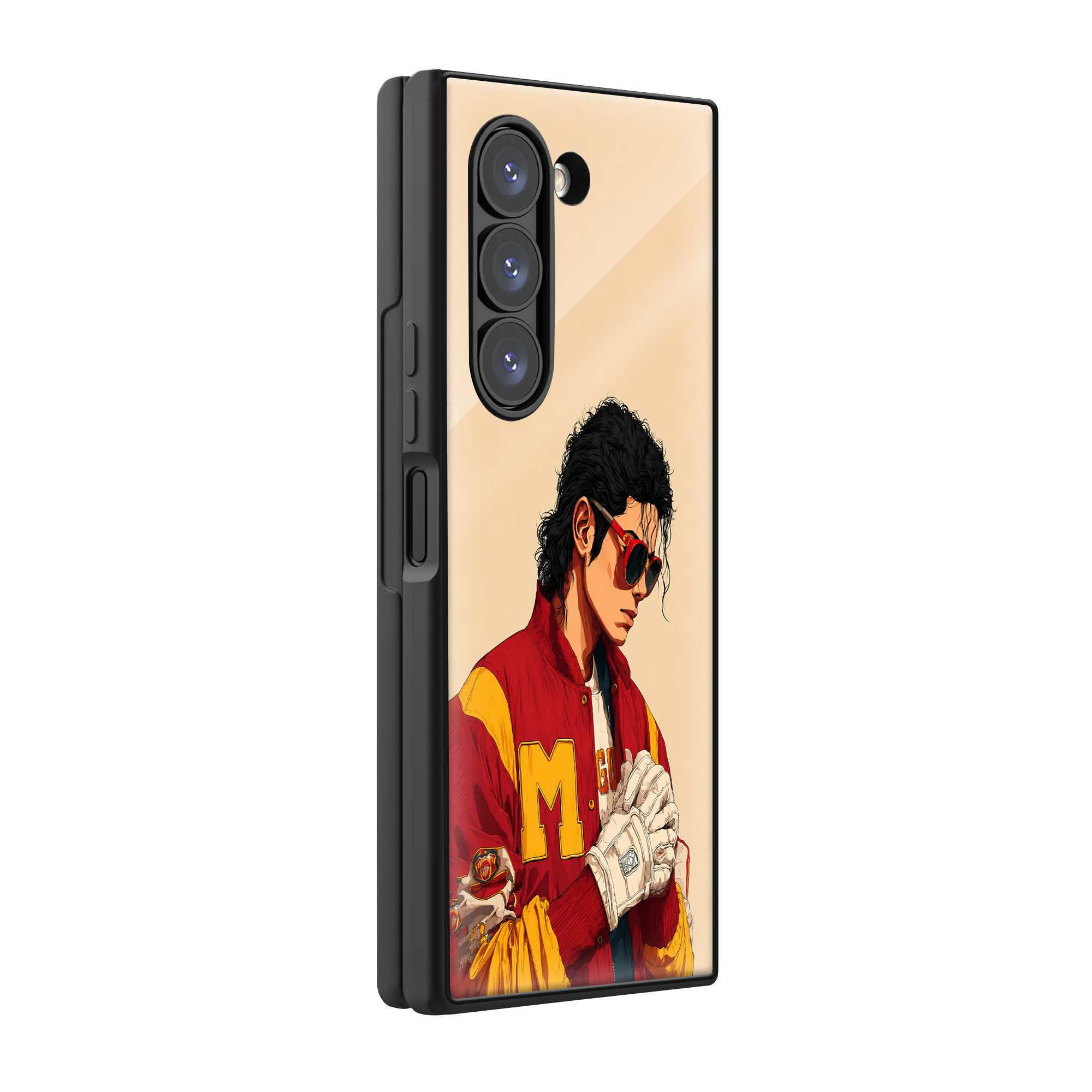MJ Thriller Samsung Z Fold Glass Case
