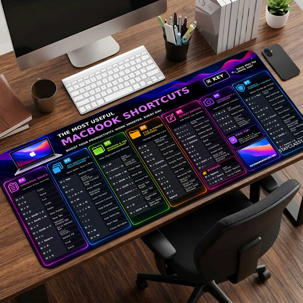 MacBook Shortcut Master Desk Mat
