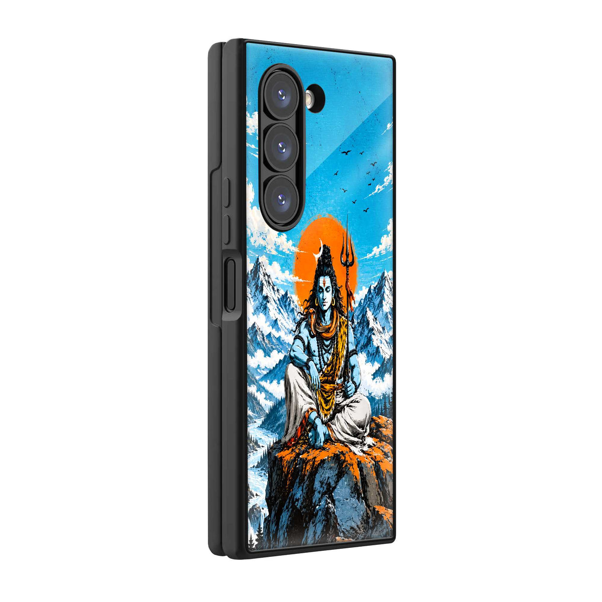 Mahadev Divine Aura Samsung Z Fold Glass Case