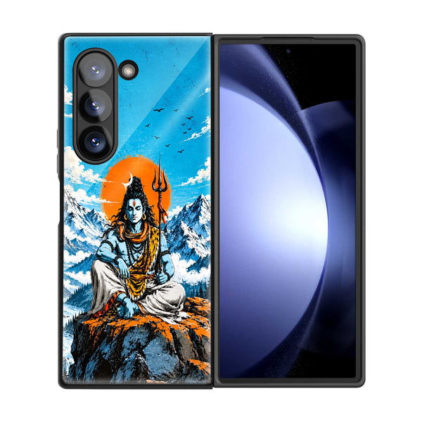 Mahadev Divine Aura Samsung Z Fold Glass Case