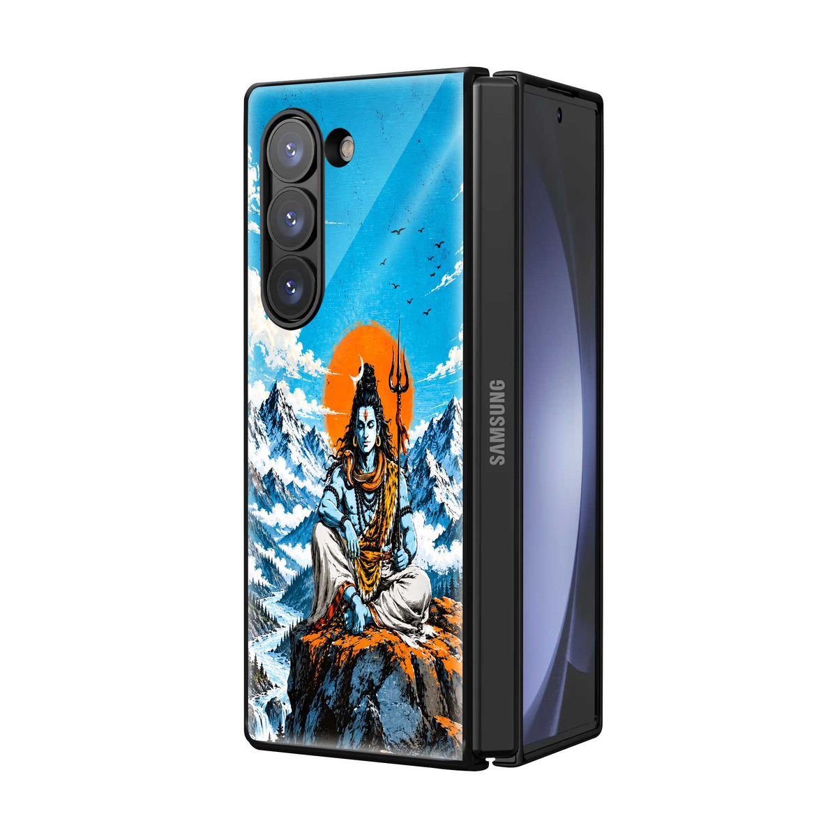 Mahadev Divine Aura Samsung Z Fold Glass Case