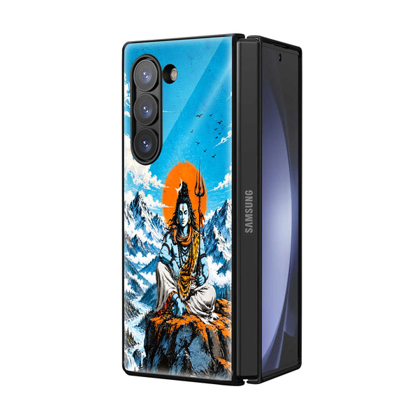 Mahadev Divine Aura Samsung Z Fold Glass Case