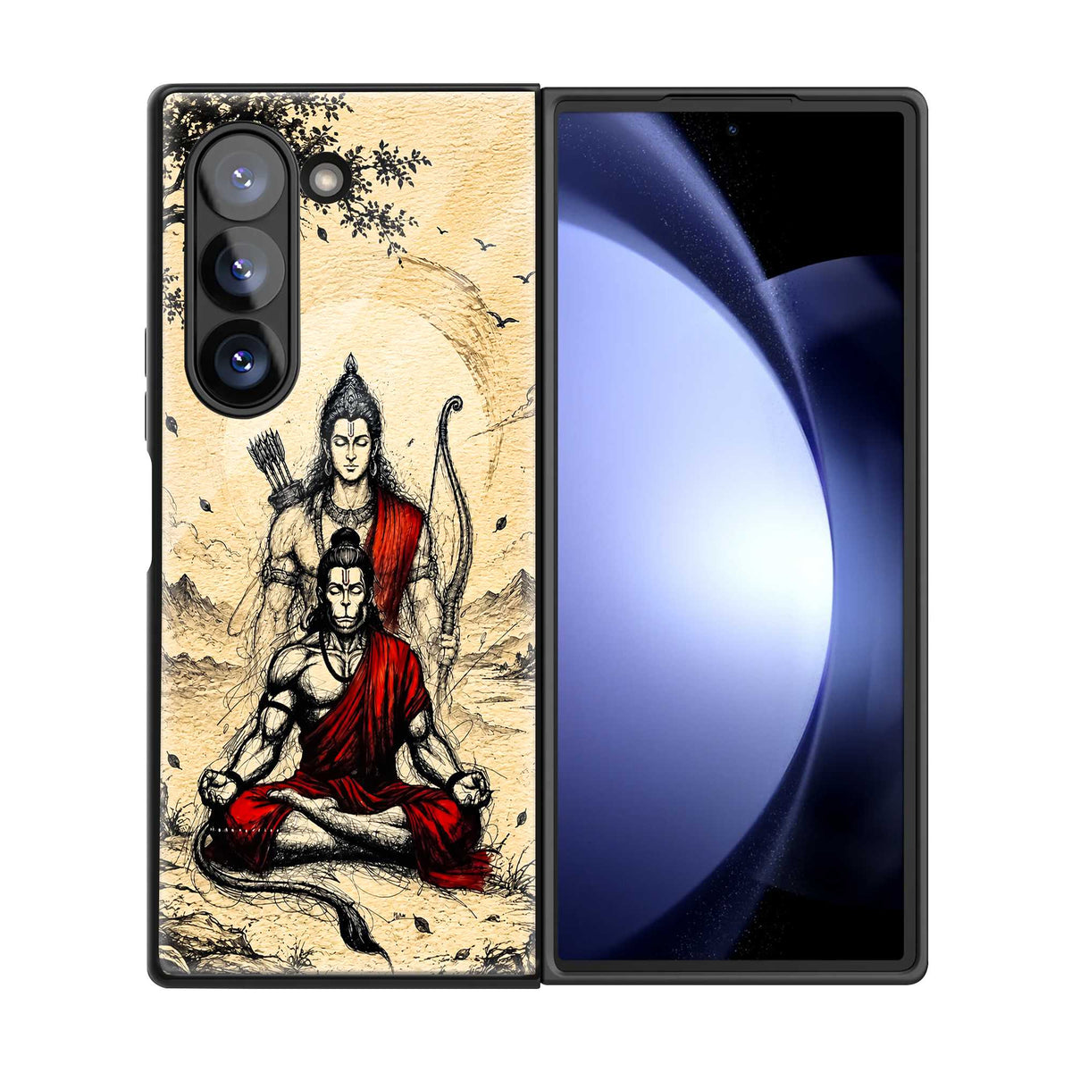 Mahadev Eternal Meditation Samsung Z Fold Glass Case