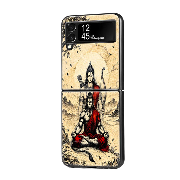 Mahadev Eternal Meditation Samsung Z Flip Glass Case