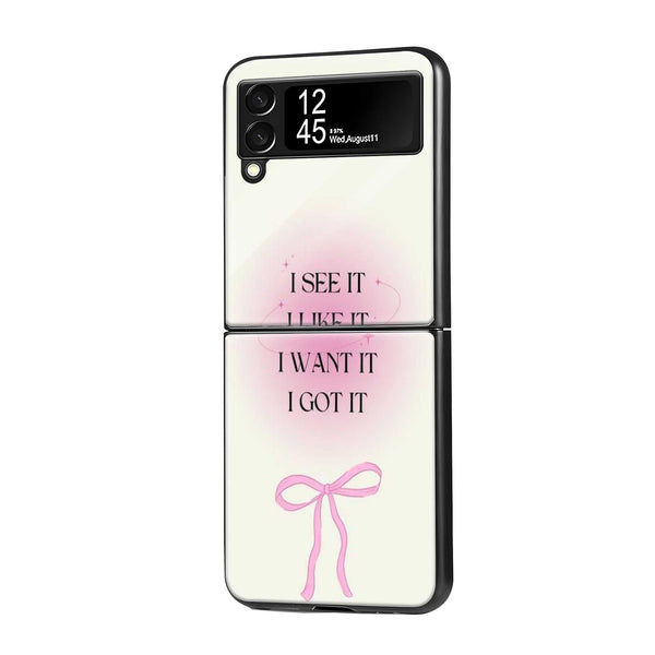 Main Character Samsung Z Flip Glass Case