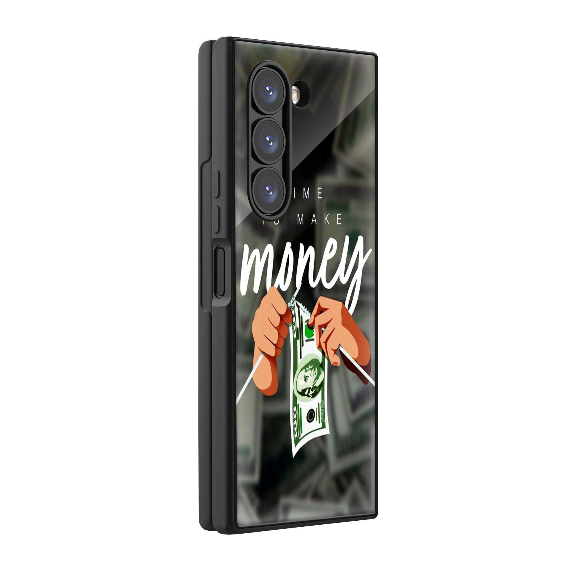 Make Money Samsung Z Fold Glass Case