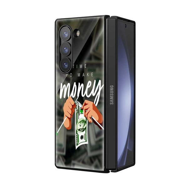 Make Money Samsung Z Fold Glass Case