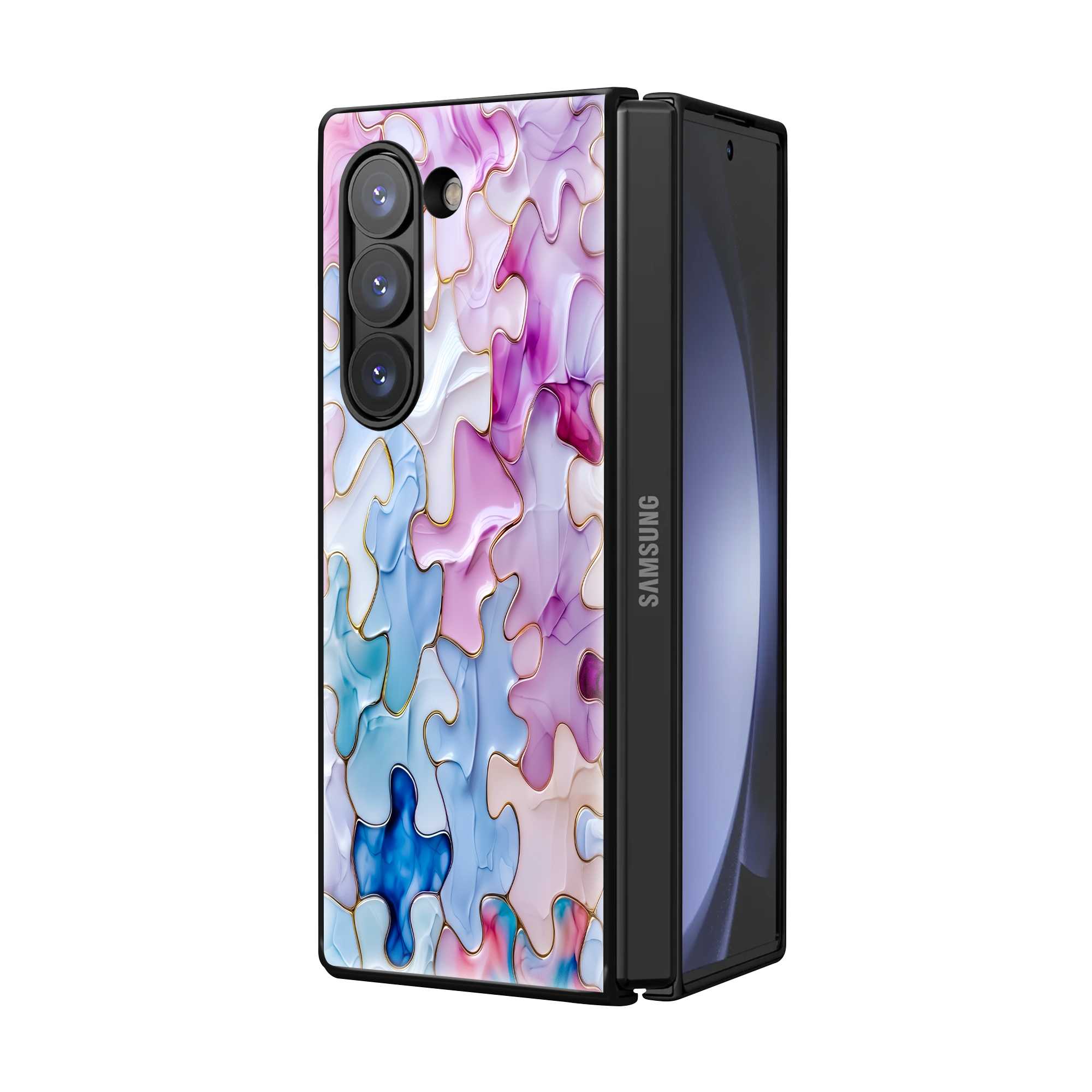 Marble Puzzle Samsung Z Fold Glass Case