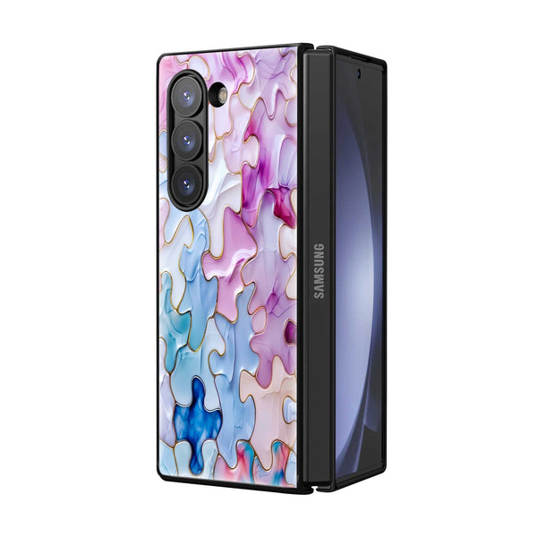 Marble Puzzle Samsung Z Fold Glass Case