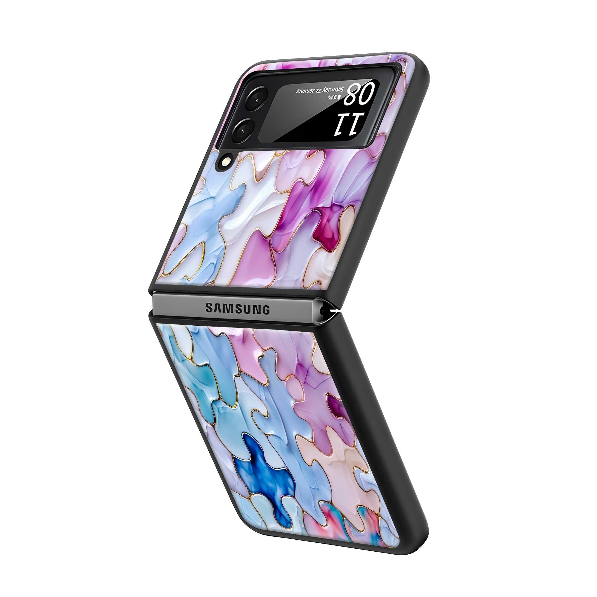 Marble Puzzle Samsung Z Flip Glass Case
