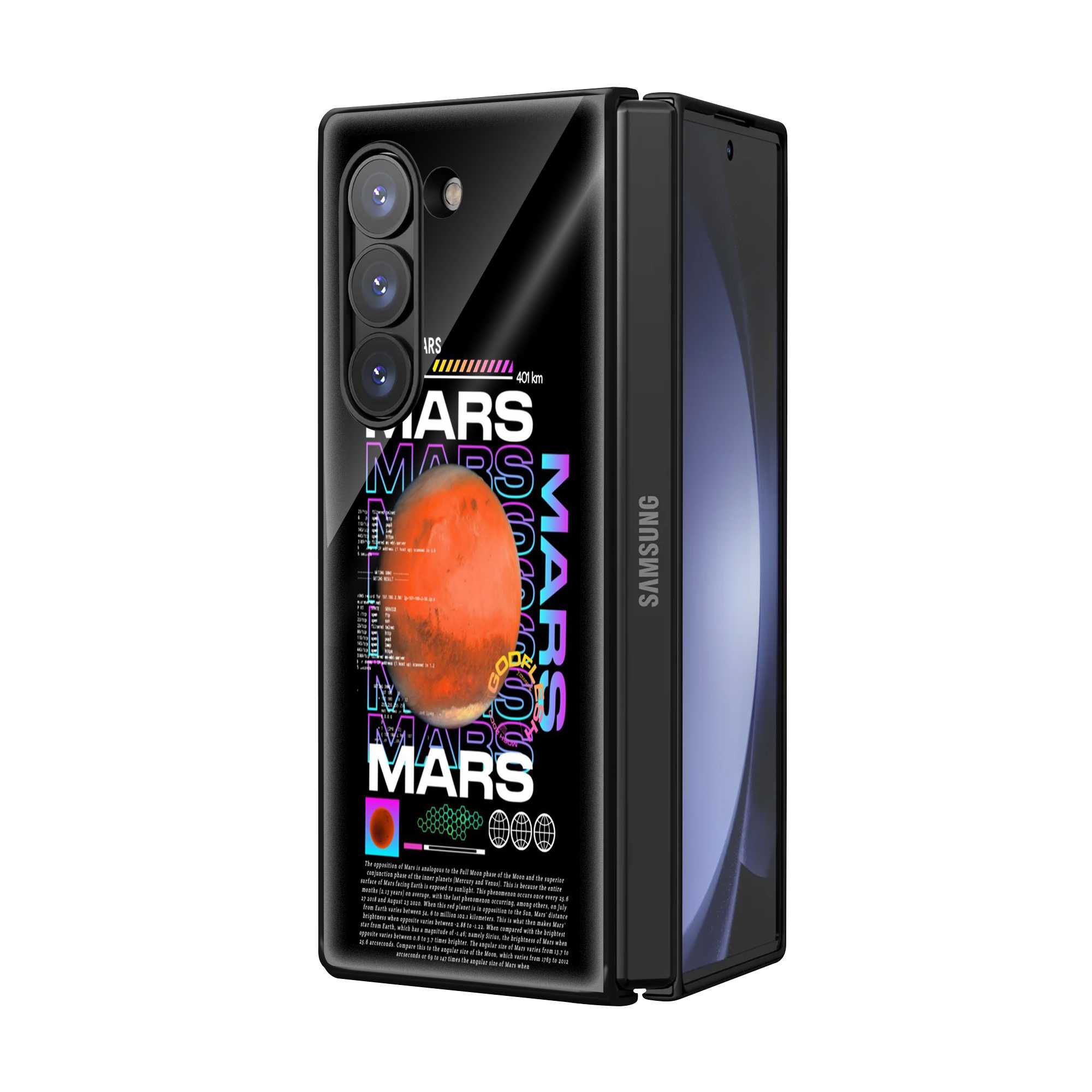 Mars Protocol Samsung Z Fold Glass Case