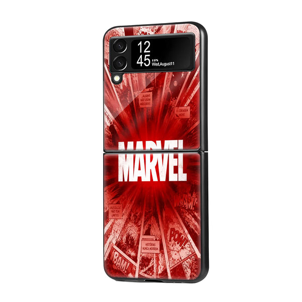 Marvel Red verse Samsung Z Flip Glass Case