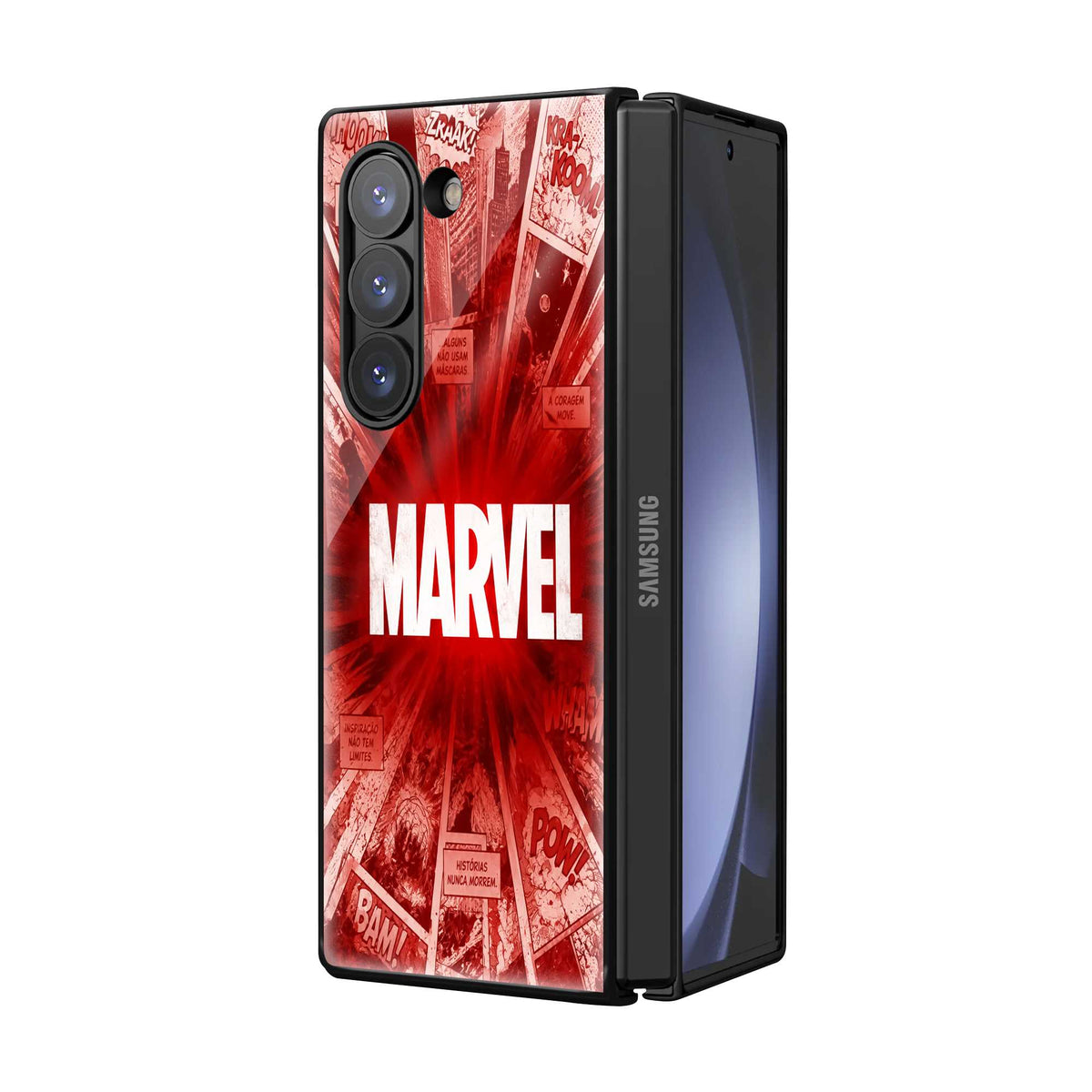 Marvel Red verse Samsung Z Fold Glass Case