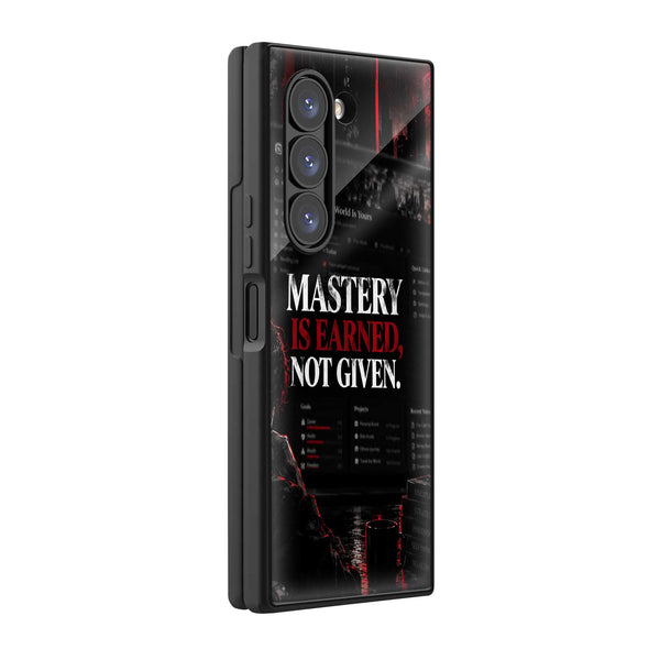Mastery Earned Grid Samsung Z Fold Glass Case