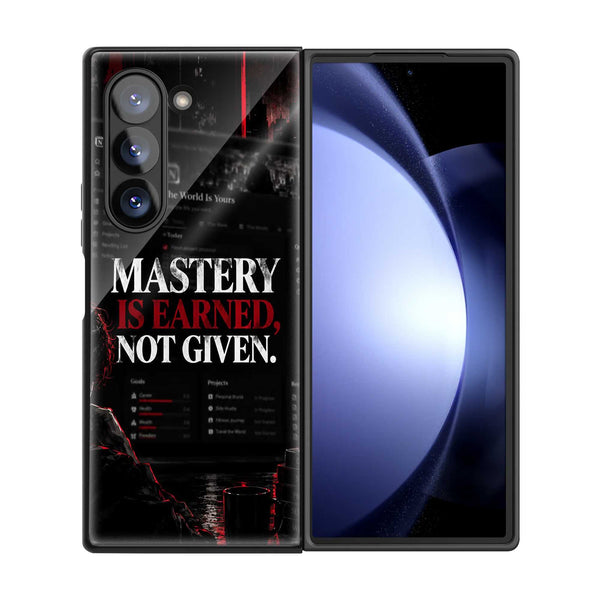 Mastery Earned Grid Samsung Z Fold Glass Case