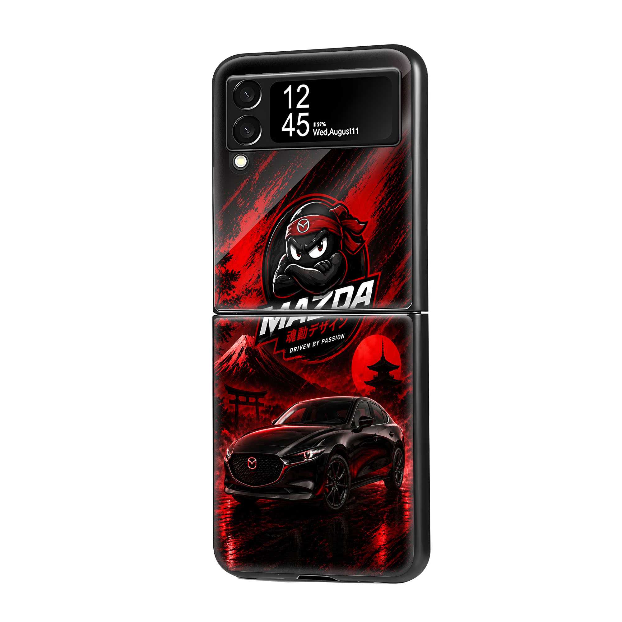 Mazda Ninja Samsung Z Flip Glass Case