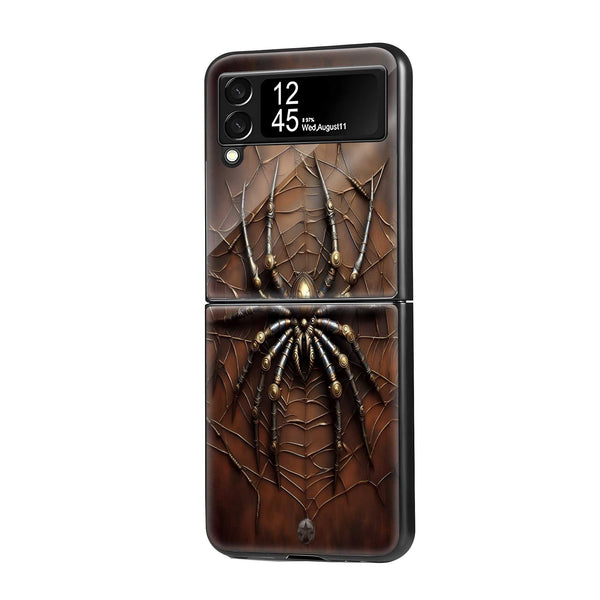 Mechanical Web Samsung Z Flip Glass Case