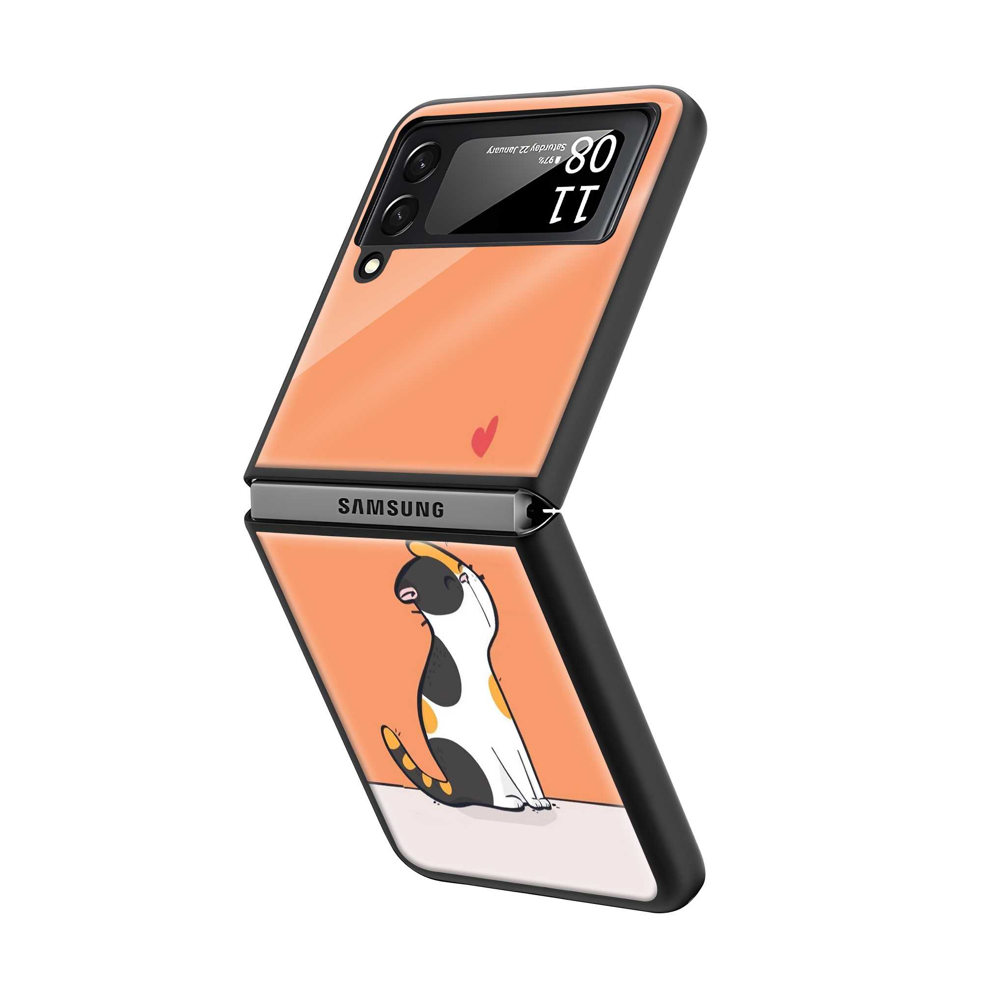 Meow Muse Samsung Z Flip Glass Case