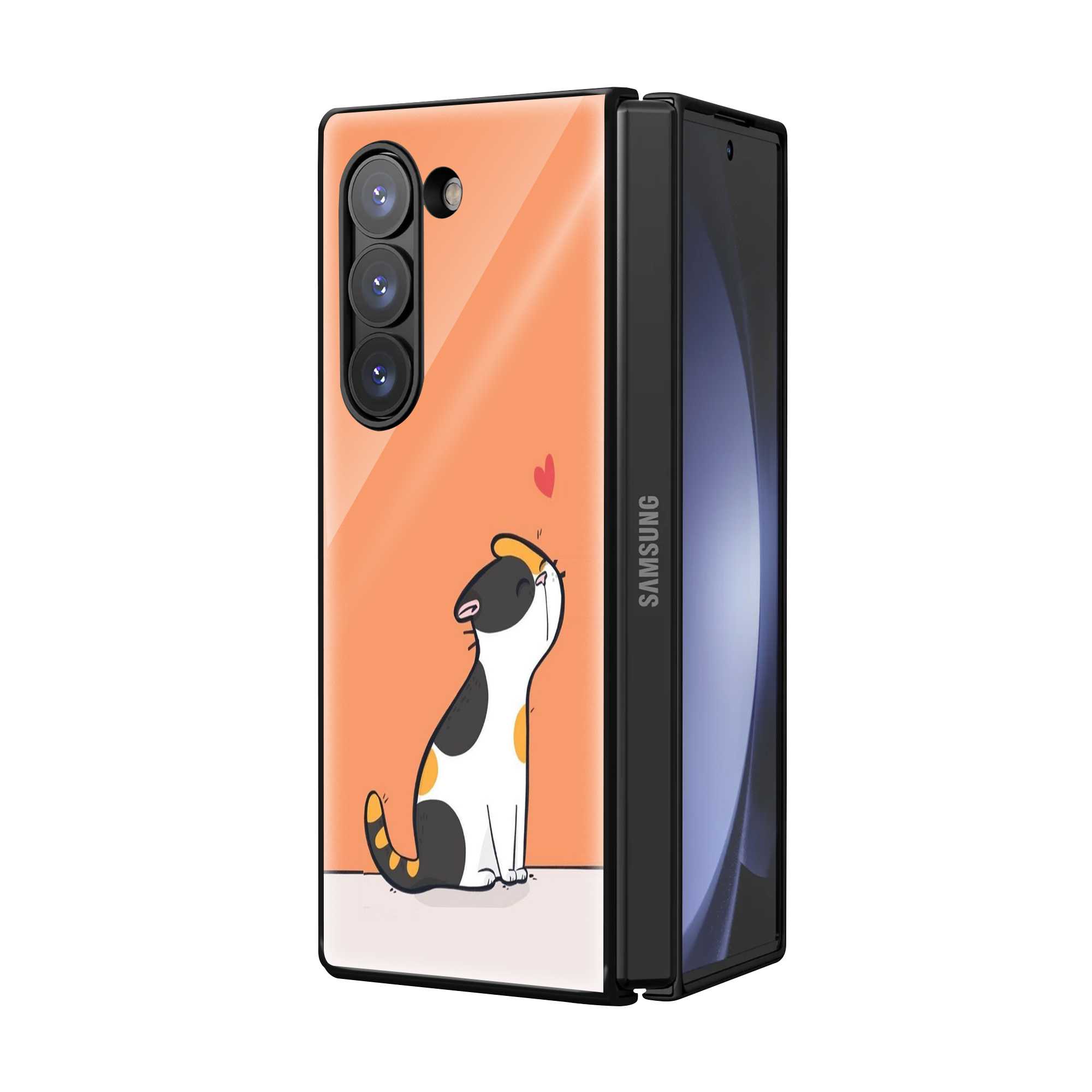 Meow Muse Samsung Z Fold Glass Case