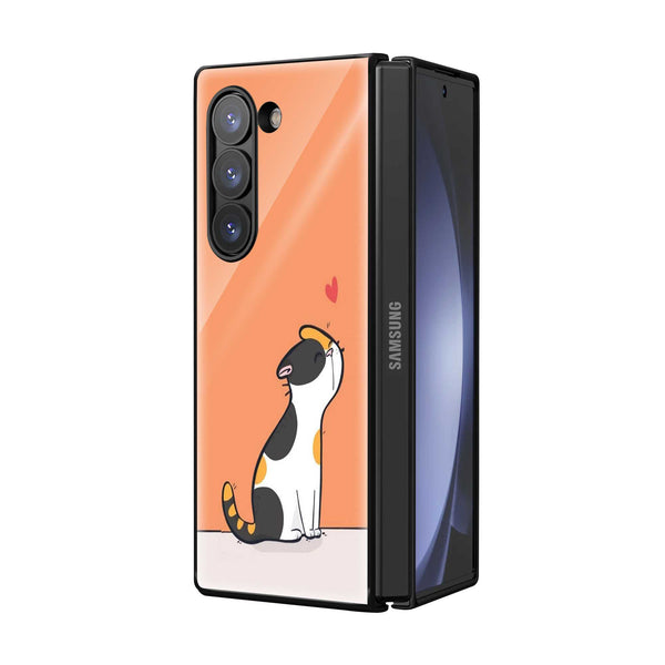 Meow Muse Samsung Z Fold Glass Case