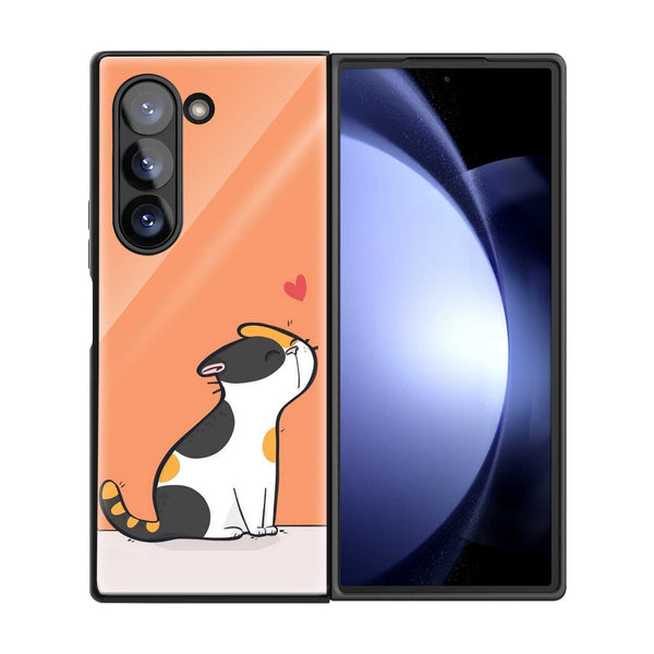 Meow Muse Samsung Z Fold Glass Case