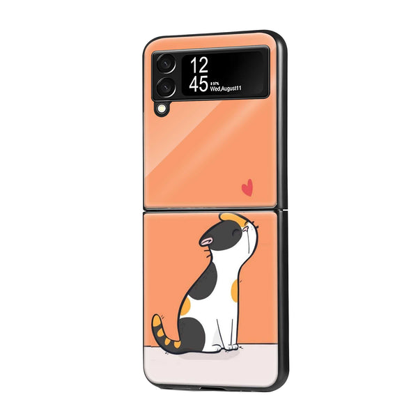Meow Muse Samsung Z Flip Glass Case