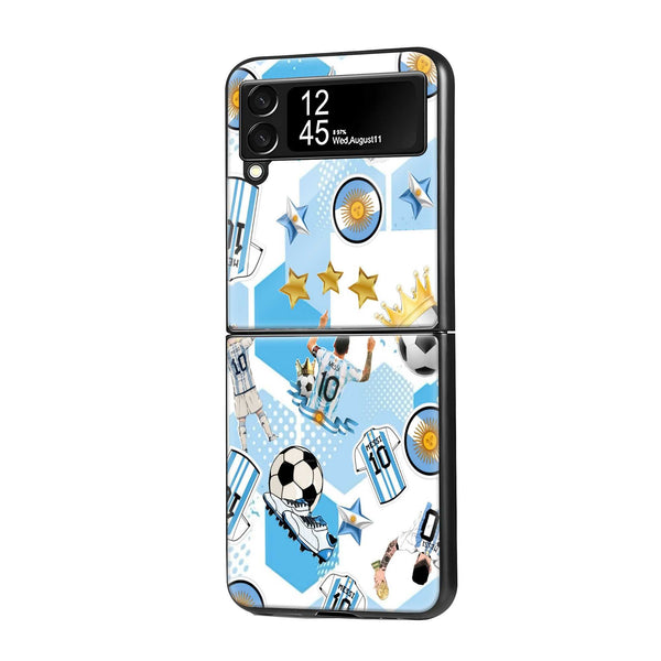 Messi Vibes Samsung Z Flip Glass Case