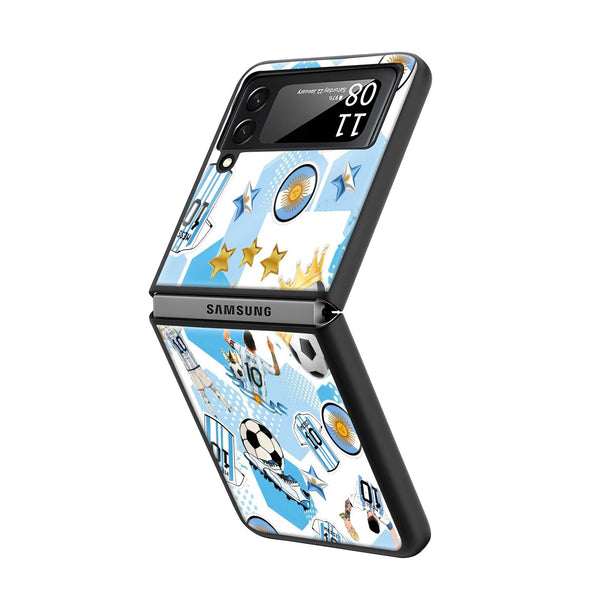 Messi Vibes Samsung Z Flip Glass Case