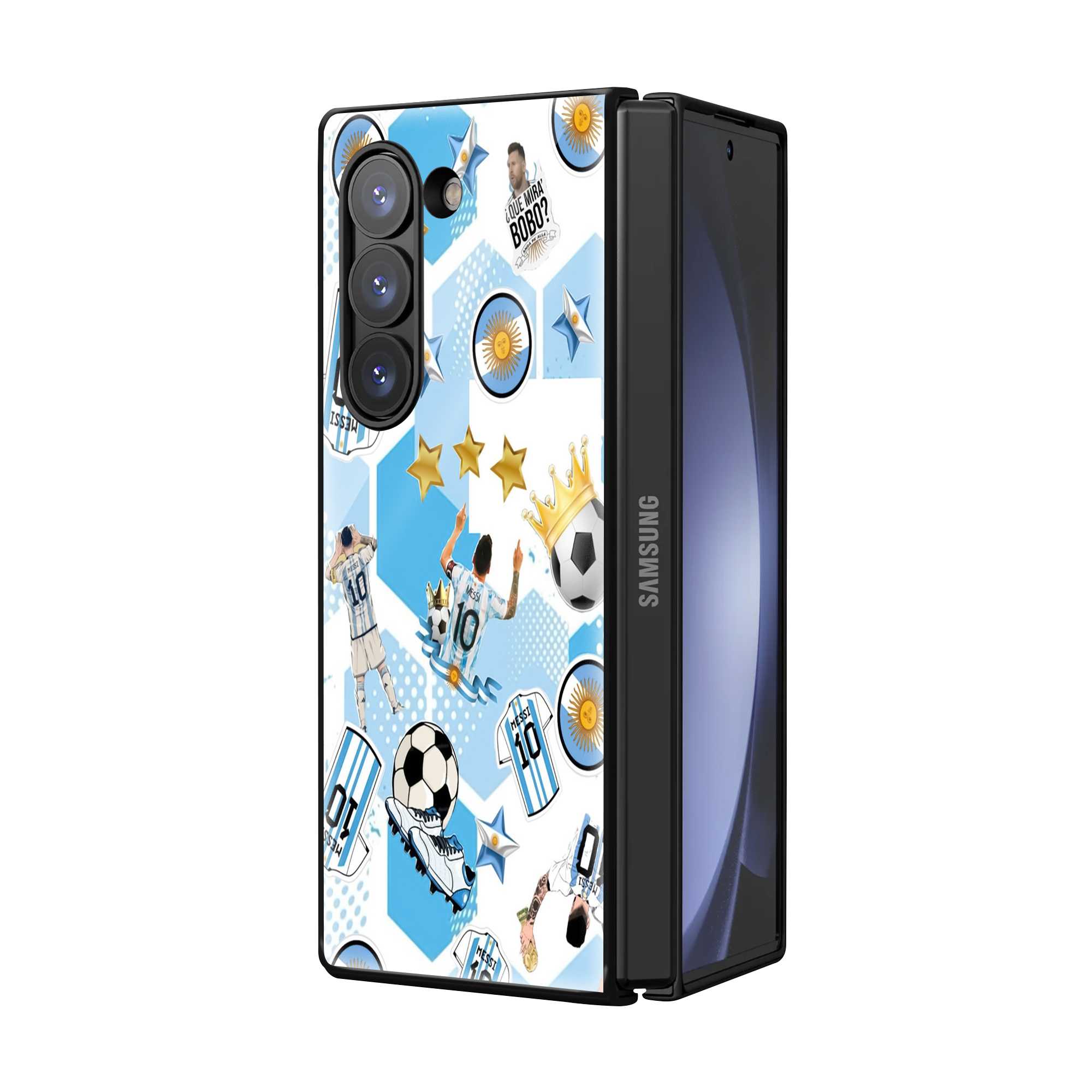 Messi Vibes Samsung Z Fold Glass Case