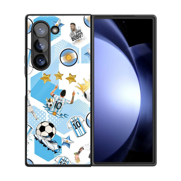 Messi Vibes Samsung Z Fold Glass Case