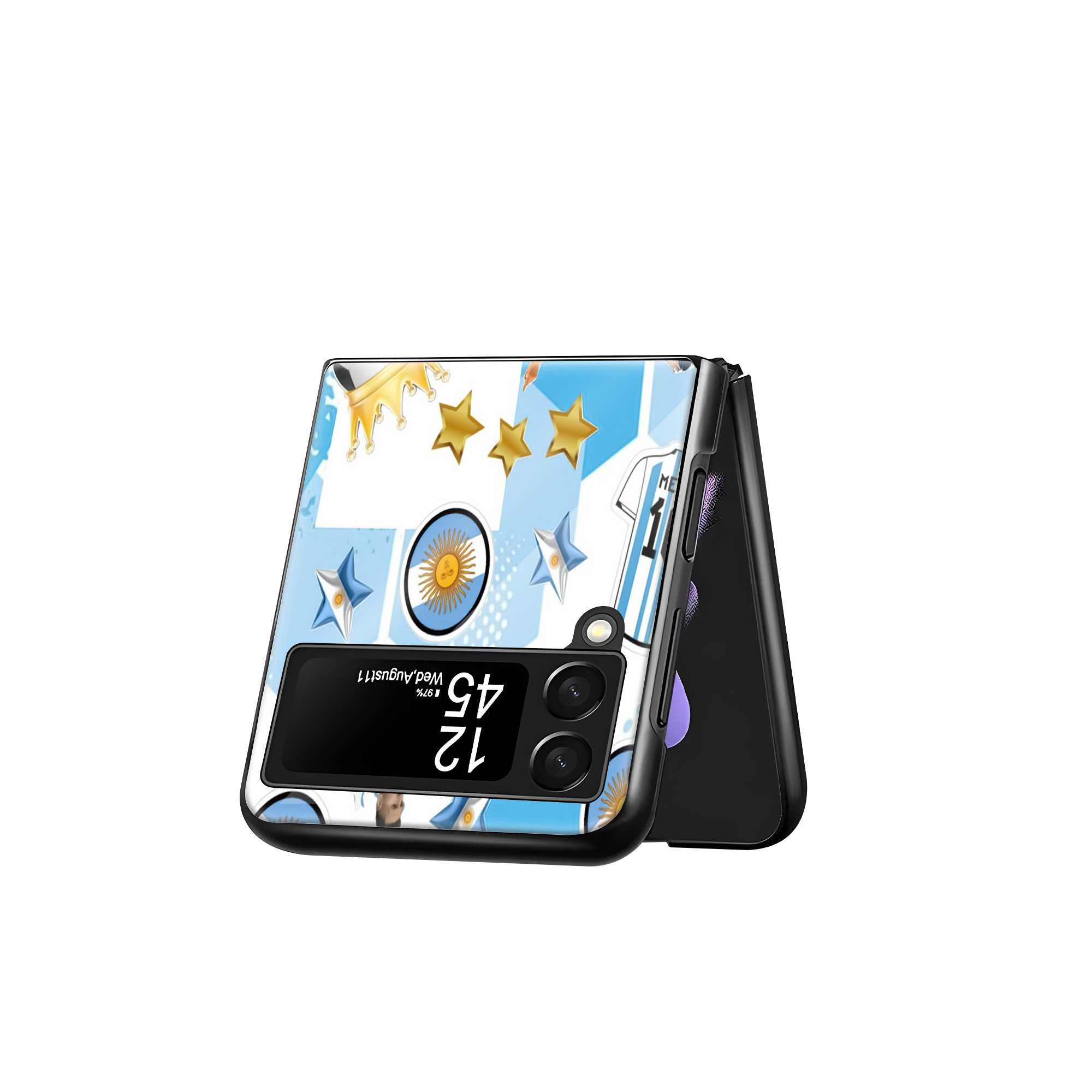 Messi Vibes Samsung Z Flip Glass Case