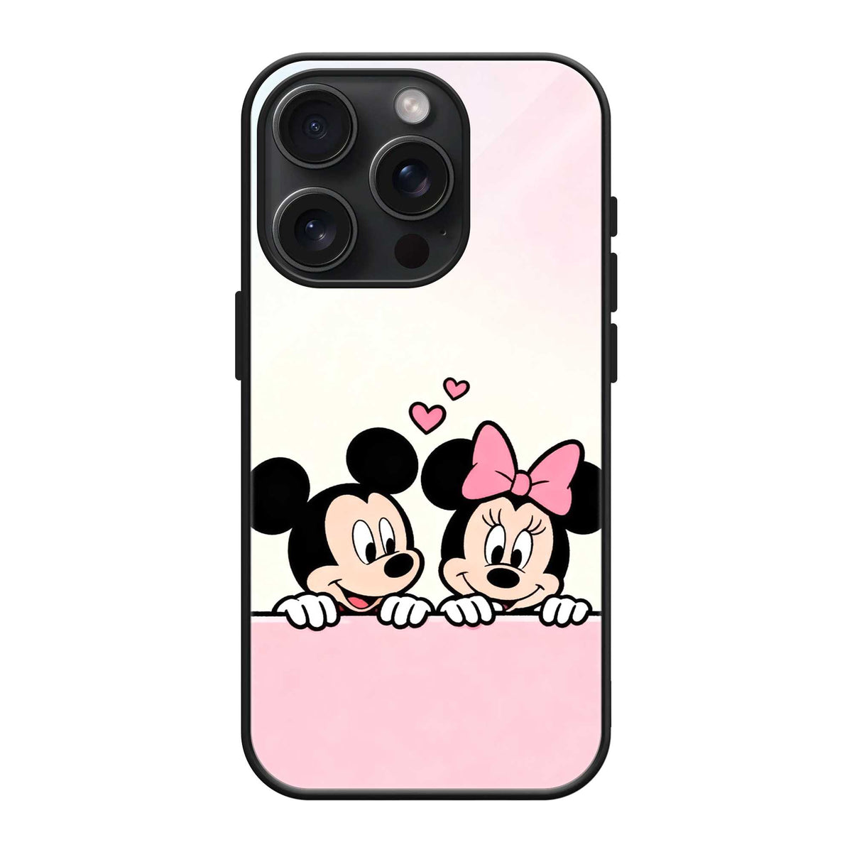 Mickey Minnie Love Glass Case