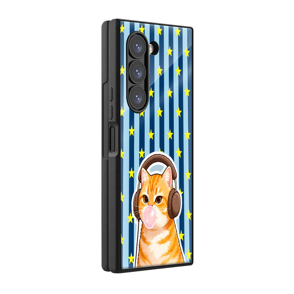Midnight Bunny Samsung Z Fold Glass Case