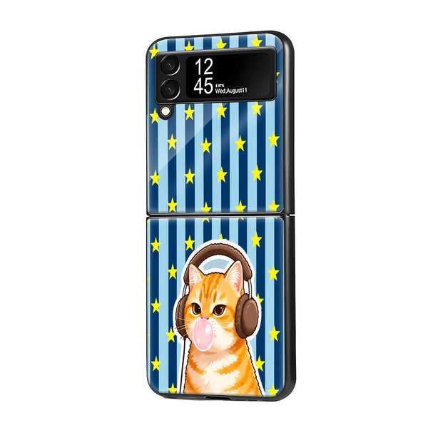 Midnight Bunny Samsung Z Flip Glass Case