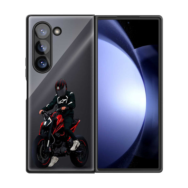 Midnight Burn Samsung Z Fold Glass Case