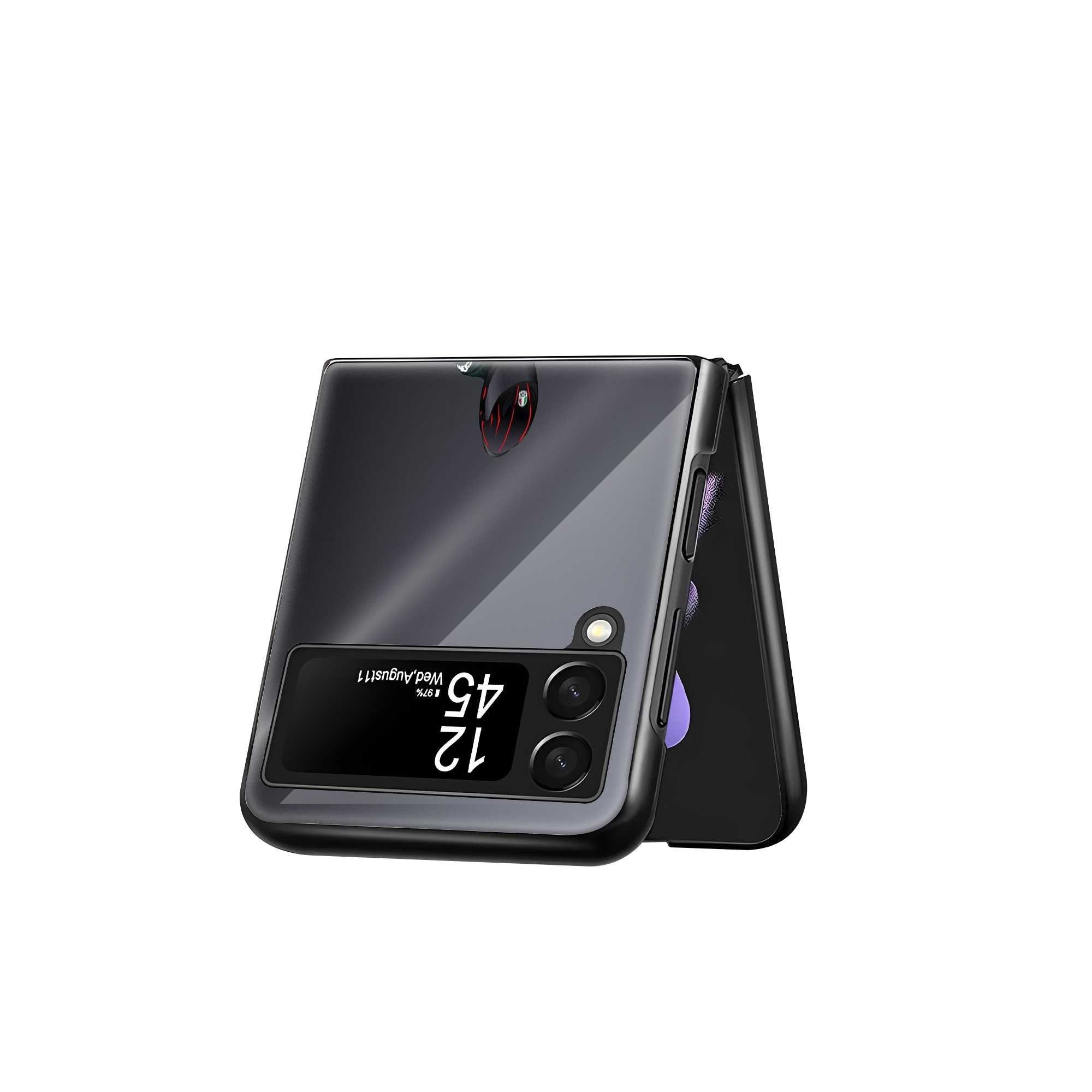Midnight Burn Samsung Z Flip Glass Case