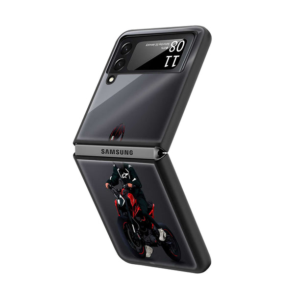 Midnight Burn Samsung Z Flip Glass Case