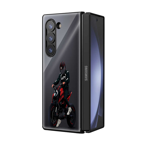 Midnight Burn Samsung Z Fold Glass Case