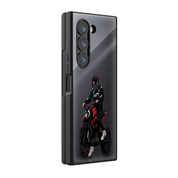 Midnight Burn Samsung Z Fold Glass Case