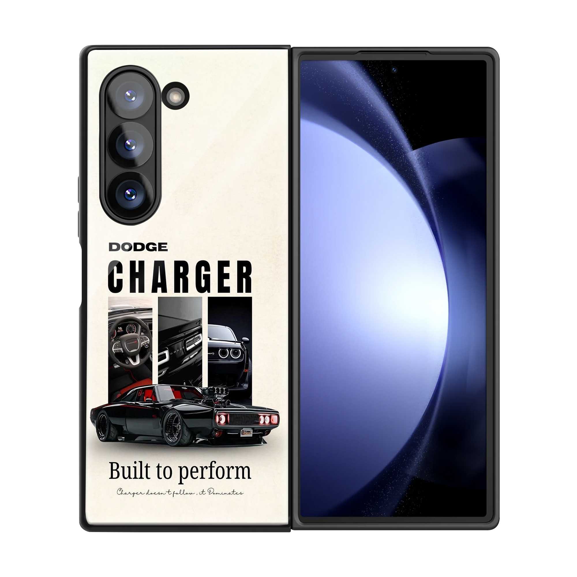 Midnight Charger Samsung Z Fold Glass Case