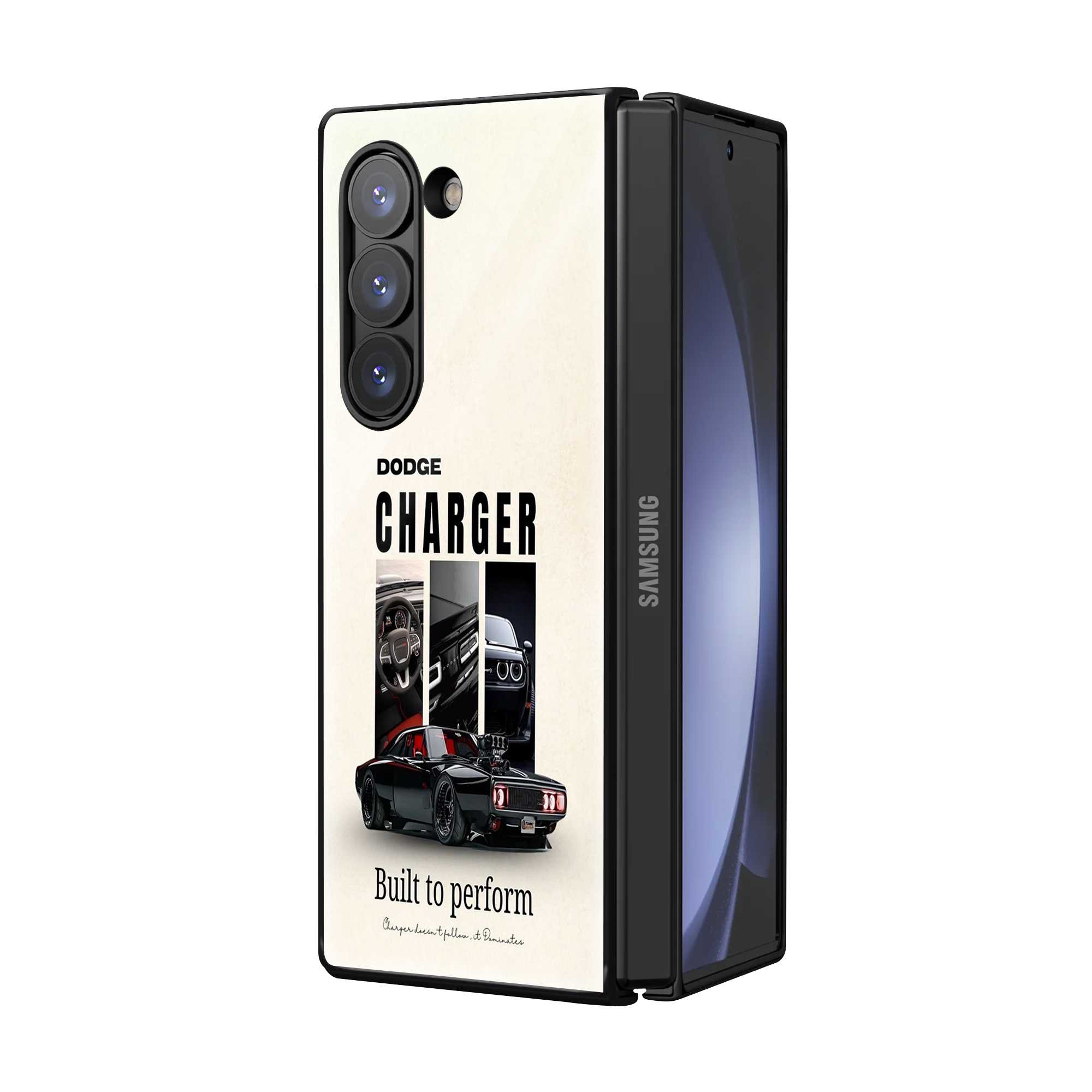 Midnight Charger Samsung Z Fold Glass Case