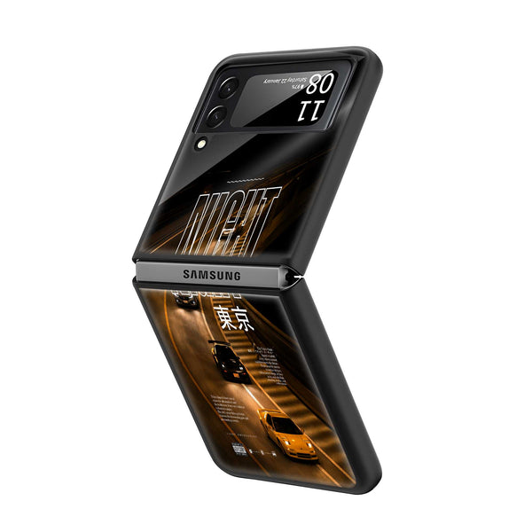 Midnight Cruise Samsung Z Flip Glass Case